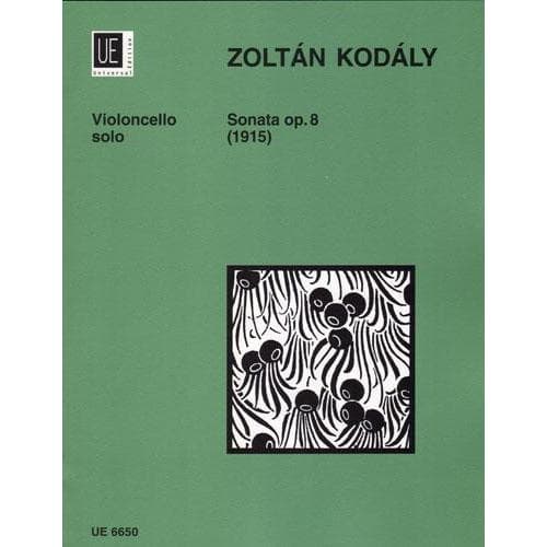 Kodály, Zoltán - Sonata, Op 8 - Cello solo - Universal Edition