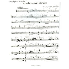 Bohm, Carl - Introduction and Polonaise from Arabesques No 12 for Viola and Piano - Arranged by Przygocki - One World Publication