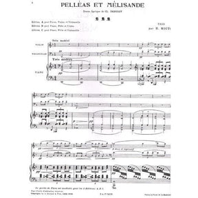 Debussy, Claude - Pelleas et Melisande, Arranged by H Mouton for Piano Trio (Violin, Cello, Piano), with optional Clarinet and Bass parts Published by Lauren Publications