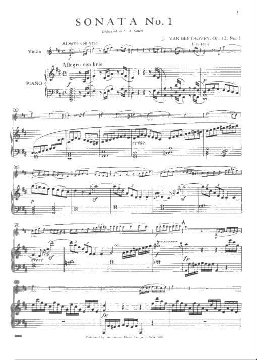 Beethoven, Ludwig  - 10 Sonatas (Complete) - Violin and Piano - edited by Joseph Joachim - International Edition