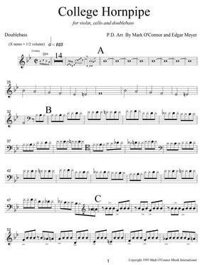 O'Connor, Mark - College Hornpipe for Violin, Cello, and Bass - Bass - Digital Download