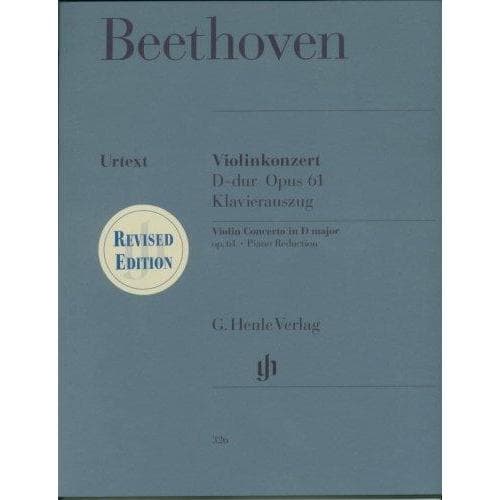 Beethoven, Ludwig - Concerto in D Major Op 61 for Violin with Piano Reduction - edited by Wolfgang Schneiderhan - Henle Verlag URTEXT Edition