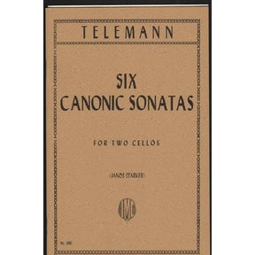 Telemann, Georg Philipp - Six Canonic Sonatas TWV 40:118-123 For Two Cellos Published by International Music Company