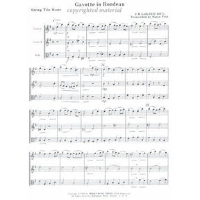 Lully, Jean-Baptiste - Gavotte in Rondeau - Two Violins and Viola - arranged by Susan Post - Medici Music Press