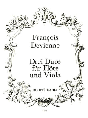 Devienne, François - Three Duos For Flute and Viola, Op 5 - edited by Druener - Kunzelmann Edition