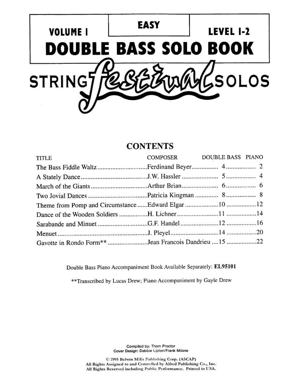 Applebaum String Fest Solos Vol 1 Bass