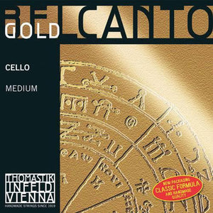 Thomastik-Infeld Belcanto Gold Cello String Set - 4/4 Size - Medium Gauge