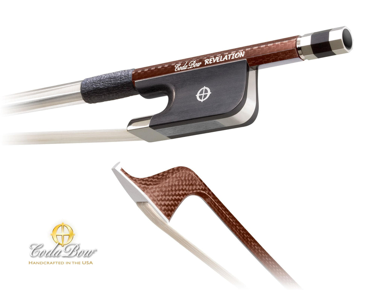 CodaBow Revelation Bass Bow French Brown Weave