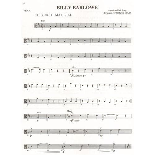 Folk Songs of the USA Viola Part by William Starr