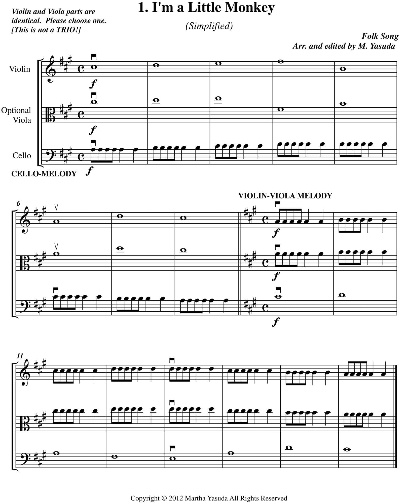Yasuda, Martha - Flip-Flop Melodies For Cello and Violin, Volume I, 2nd Edition - Digital Download
