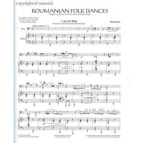 Bartok, Bela - Roumanian Folk Dances Sz 68 for Viola and Piano - Arranged by Arnold and Bartok - Viola World Publication