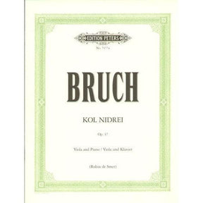 Bruch, Max - Kol Nidre Op 47 for Viola and Piano - Arranged by de Smet - Peters Edition