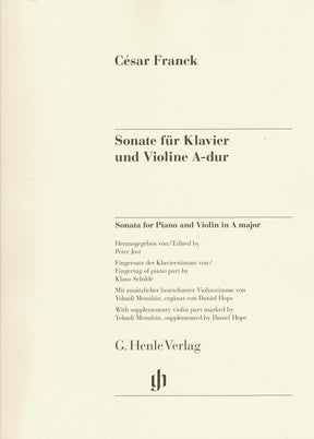 Franck, Cesar - Sonata in A Major - for Violin and Piano - markings by Yehudi Menuhin - G Henle URTEXT