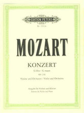 Mozart, WA - Concerto No 3 in G Major, K 216 - Violin and Piano - edited by David Oistrakh - Edition Peters