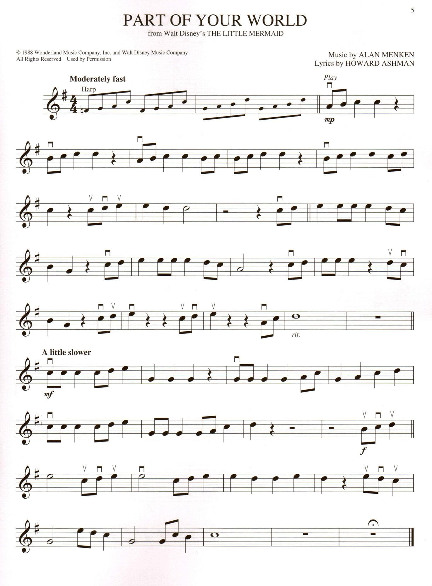 Disney - Instrumental Play-Along - for Violin with Online Audio - Hal Leonard