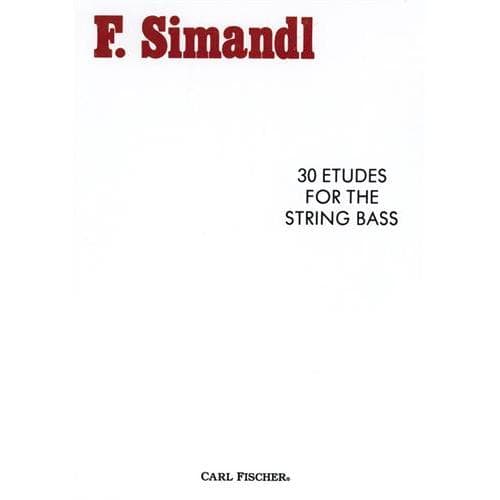 Simandl - 30 Studies For The Development of Tone For Bass Published by Carl Fischer
