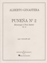 Ginastera, Alberto - Puneña No 2, Op 45 - Cello solo - edited by Mstislav Rostropovich - Boosey & Hawkes Edition
