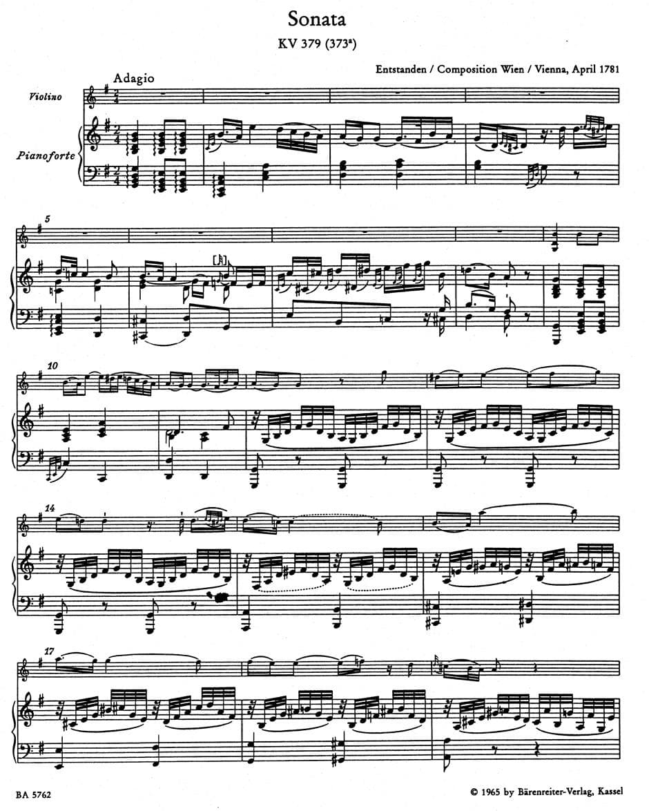 Mozart, WA - Complete Works for Piano and Violin, Volume 2 - edited by Eduard Reeser - Bärenreiter Verlag URTEXT