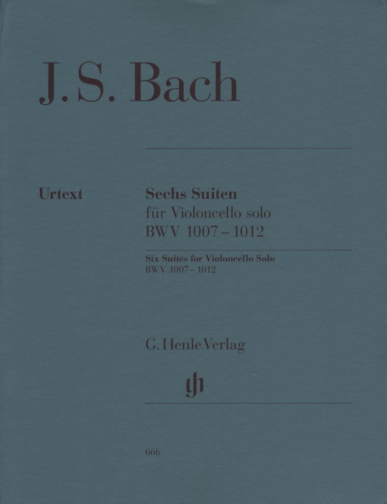 Bach, JS - 6 Suites BWV 1007 1012 for Cello - Henle URTEXT Edition