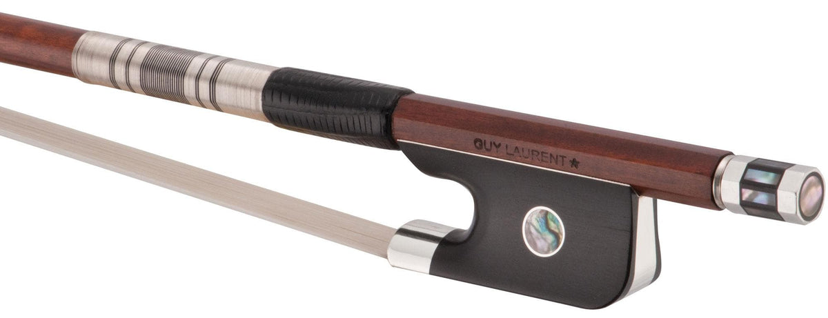 Guy Laurent® Pernambuco 1 Star Cello Bow - 4/4 size - Silver Mounted