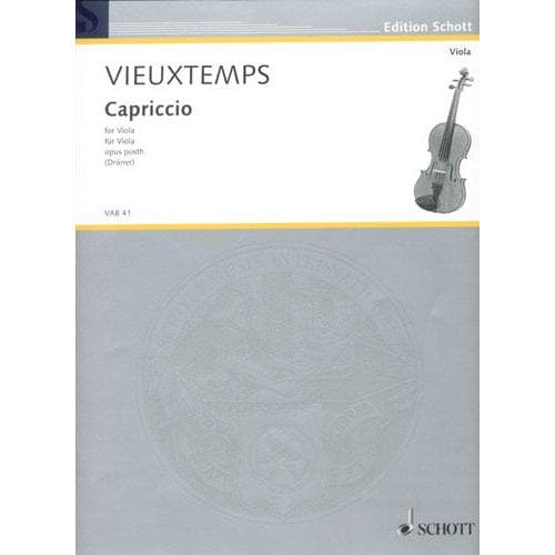 Vieuxtemps - Capriccio For Viola Op Posthumous Published by Schott Music