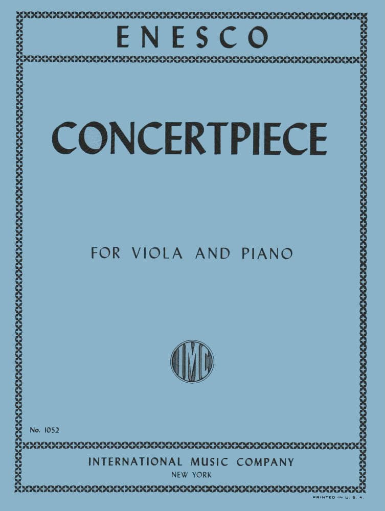 Enesco, Georges - Concertpiece - Viola and Piano - International Edition