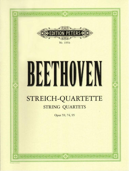 Beethoven String Quartets Op 59, 74, 95 - Moser Arrangement