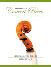 Fiocco, Joseph-Hector - Allegro in G Major for Violin and Piano - arranged by Kurt Sassmannshaus - Bärenreiter