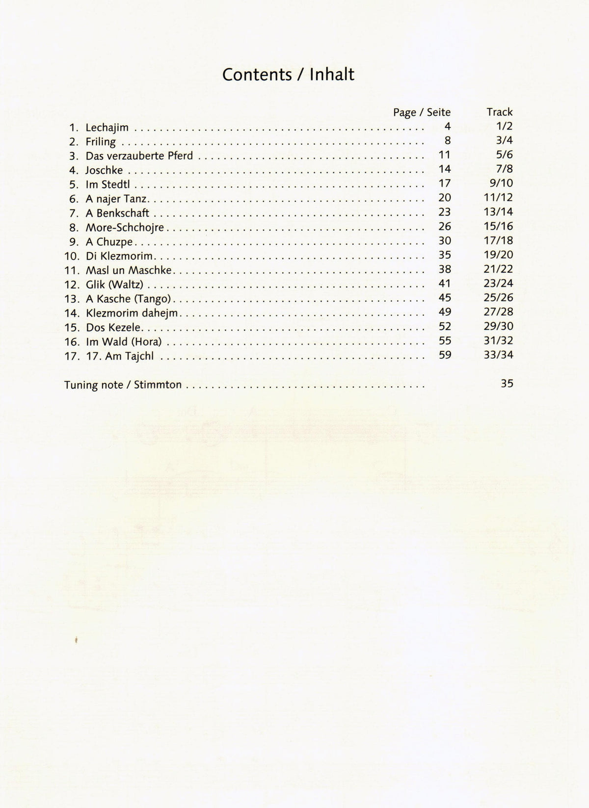 Klezmer & Violin: 17 Tunes for Violin and Piano - Book/CD set - arranged by Joachim Johow - Schott Publications