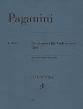 Paganini, Niccolò - 24 Caprices, Op 1 - Violin solo - Urtext Edition - Published by G Henle Verlag