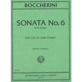 Boccherini, Luigi - Sonata No 6 in A Major G 4 for Cello and Piano - Arranged by Piatti-Forino - International Edition