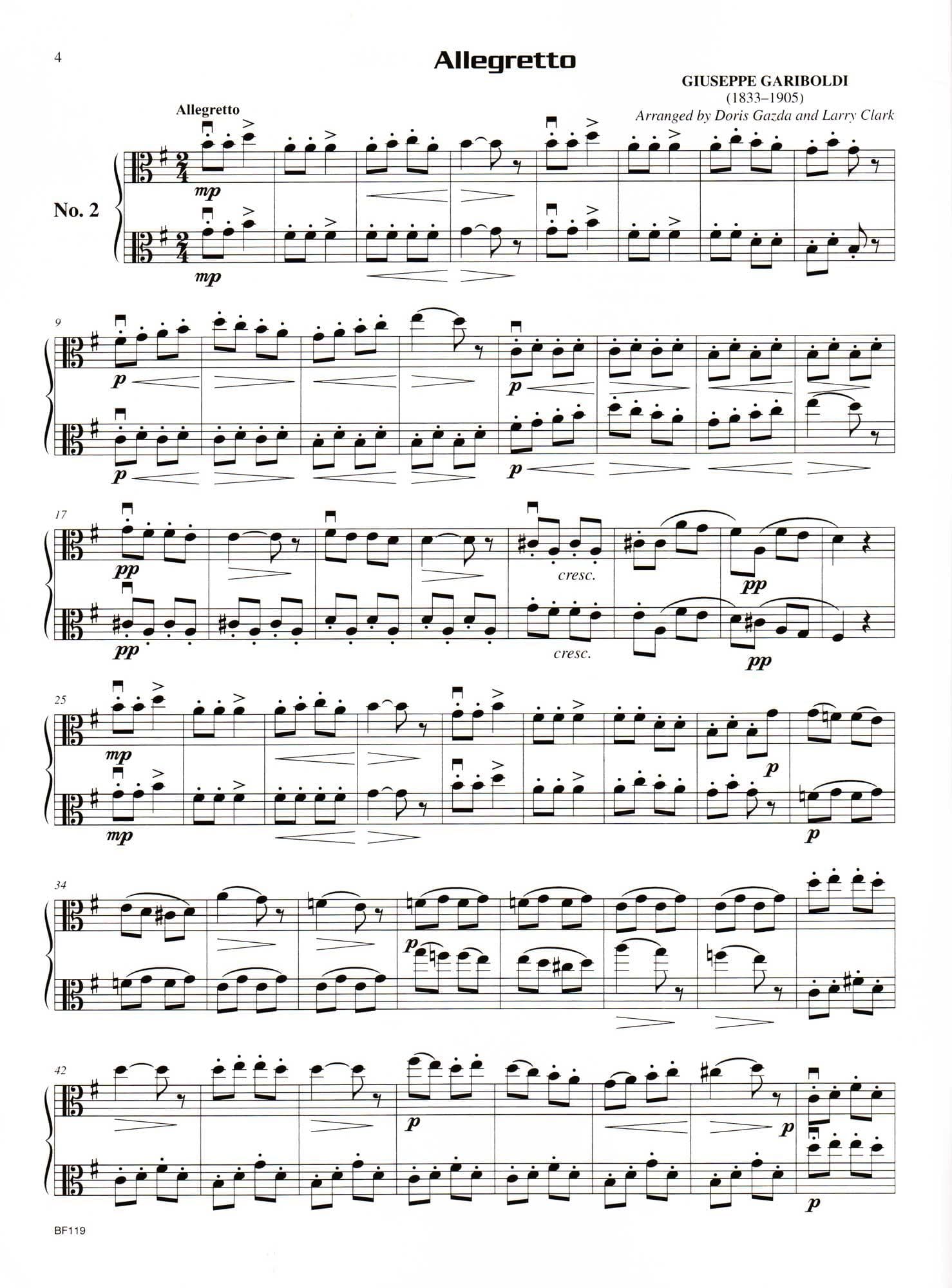 Gazda / Clark - Compatible Duets for Strings Volume II - Viola - Carl Fischer