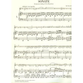 Mozart, WA - Sonatas for Piano and Violin, Volume 1 - edited by Wolf-Dieter Seiffert - G Henle Verlag URTEXT
