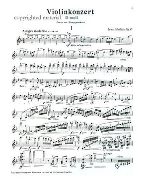 Sibelius, Jean - Violin Concerto in D Minor, Op 47 - Violin and Piano - Kalmus