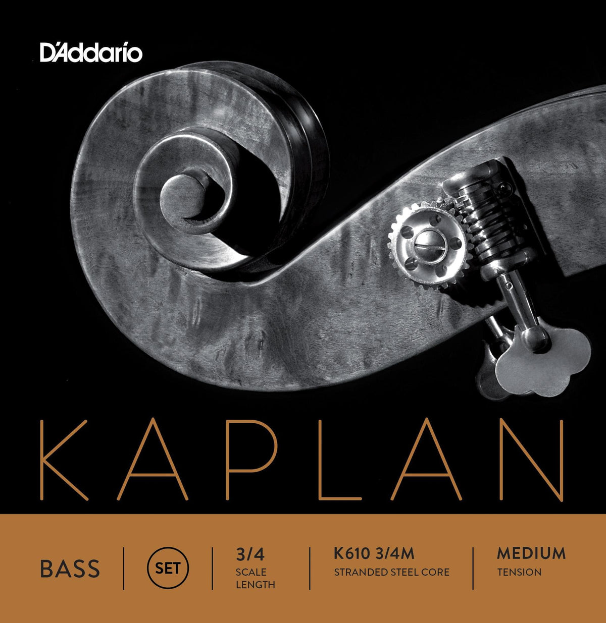 Kaplan Bass String Set Medium Gauge 3/4 Size