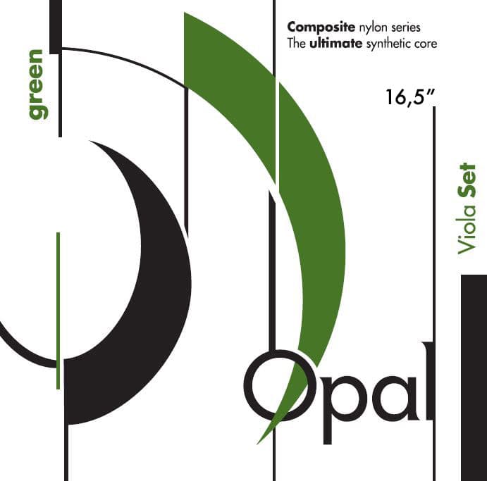 Opal Green Viola String Set with Steel A & Nylon D 4/4 Size Medium Gauge