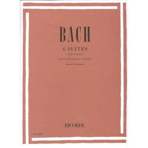 Bach, JS - 6 Suites, BWV 1007-1012 - Viola solo - arranged by Bruno Giuranna - Ricordi Edition
