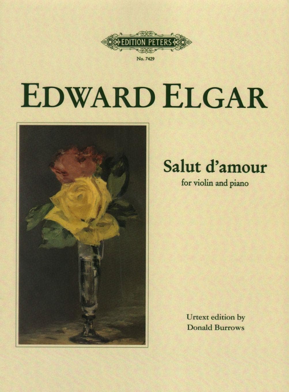 Elgar, Edward - Salut d'amour, Op 12 - Violin and Piano - edited by Donald Burrows - Edition Peters URTEXT