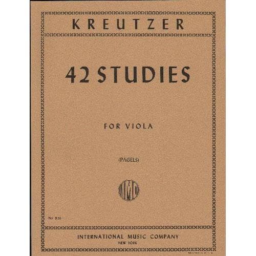 Kreutzer, Rodolphe - 42 Studies - Viola solo - transcribed by L Pagels - International Music Co