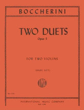 Boccherini, Luigi - 2 Duets Op 5 for Two Violins - arranged by Sitt - International Edition