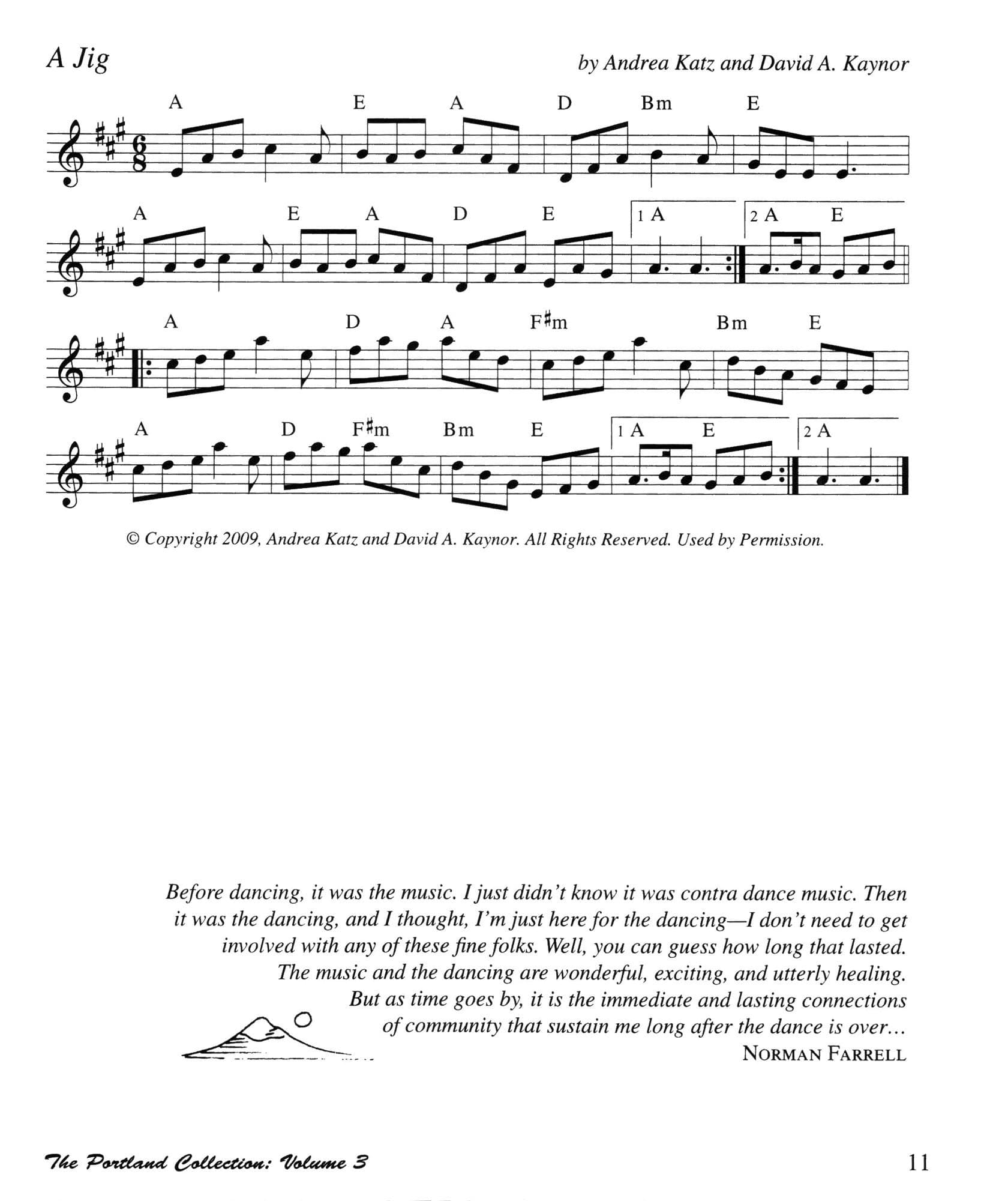 The Portland Collection, Volume 3 - Contra Music in the Pacific Northwest - edited by Susan Songer and Clyde Curley