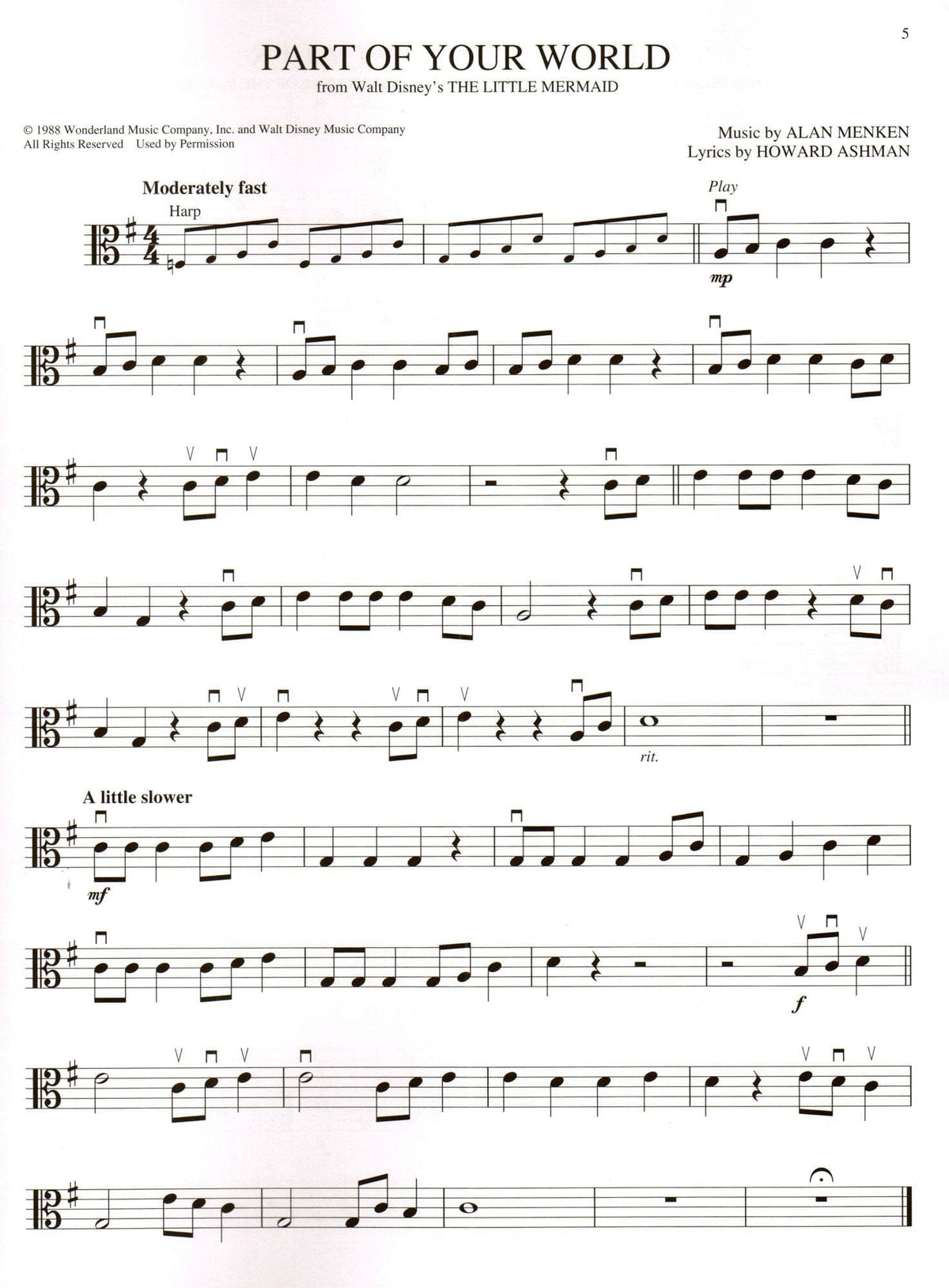 Disney - Instrumental Play-Along - for Viola with Online Audio - Hal Leonard