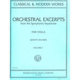 Orchestral Excerpts, Volume 1 - Viola - edited by Joseph Vieland - International Music Company