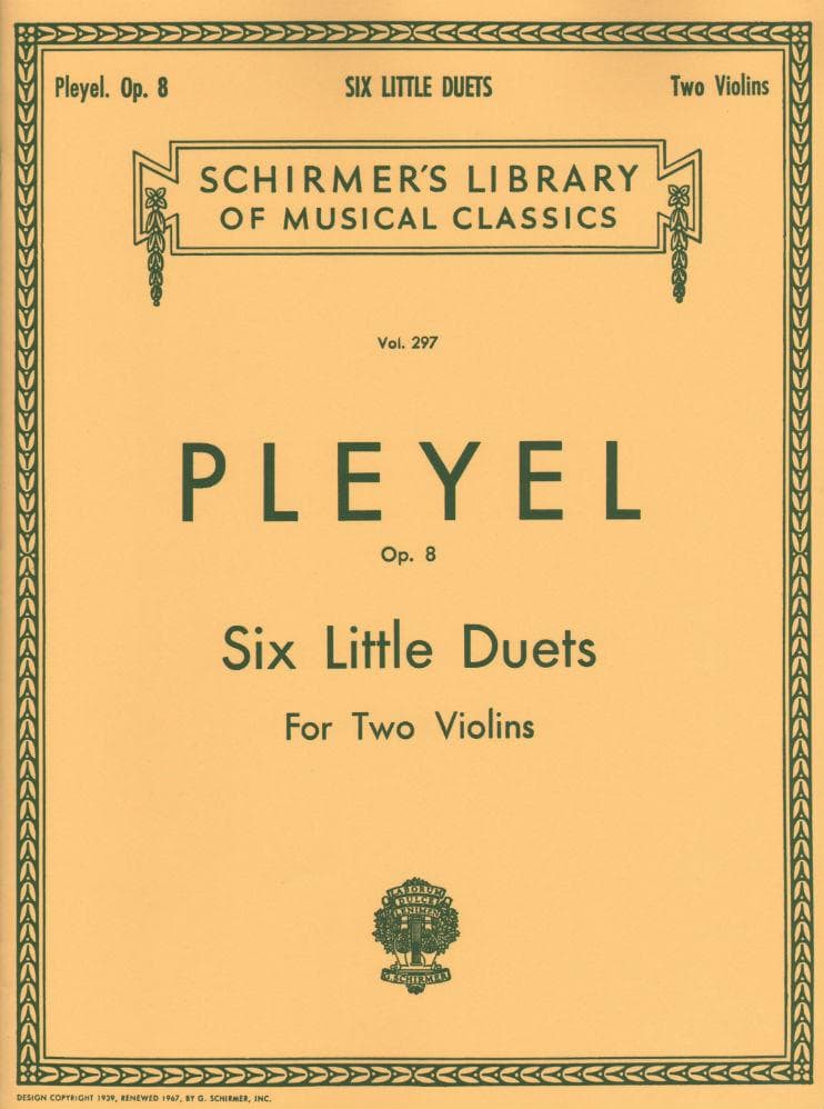Pleyel Op. 8 Duets B. 538543 Music Sheet