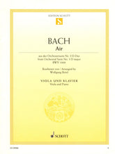 Bach, J.S. - Air (from Orchestral Suite No. 3 in D major, BWV 1068) - arranged by Birtel - for Viola and Piano - Schott
