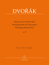 Dvorak, Antonin - String Quintet in E Flat Major, Op 97 - edited by Frantisek Bartos -  Barenreiter