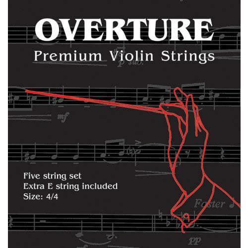 Overture Premium Violin String Set - 4/4 Size - Medium Gauge