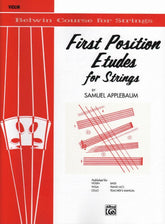 Applebaum, Samuel - First Position Etudes For Strings for Violin - Belwin/Mills Publication