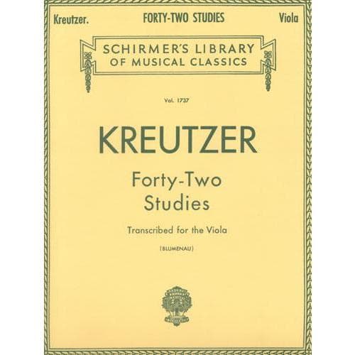 Kreutzer, Rodolphe - 42 Studies - Viola solo - transcribed by Walter Blumenau - G Schirmer Edition