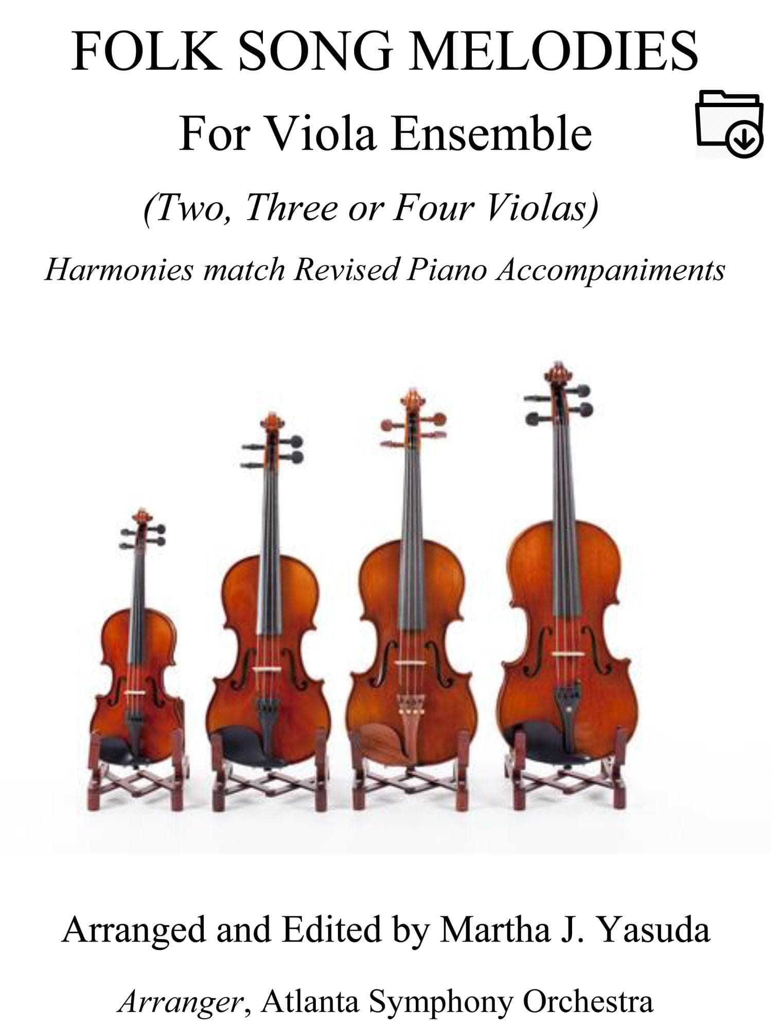 Yasuda, Martha - Folk Song Melodies For Viola Ensemble - Digital Download